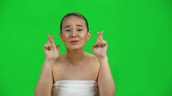 Girl Looking at the Camera with Excitement, Then Celebrating Her Triumph with Victory Dances on