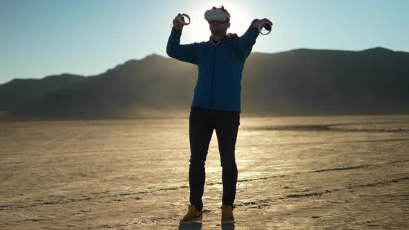 Man Using VR Headset