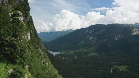 Drone Flight Over Mountains Of Slovenia