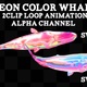 Neon Color Whale 2 Clip Loop - VideoHive Item for Sale