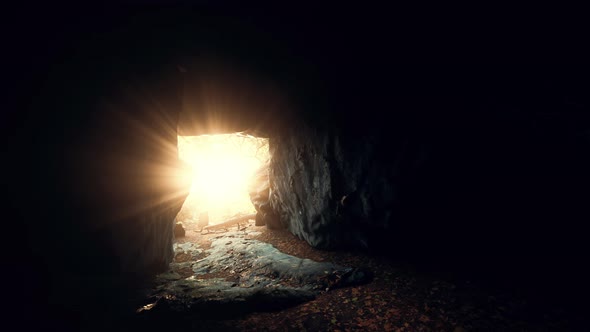 Sun Beams in Stone Cave