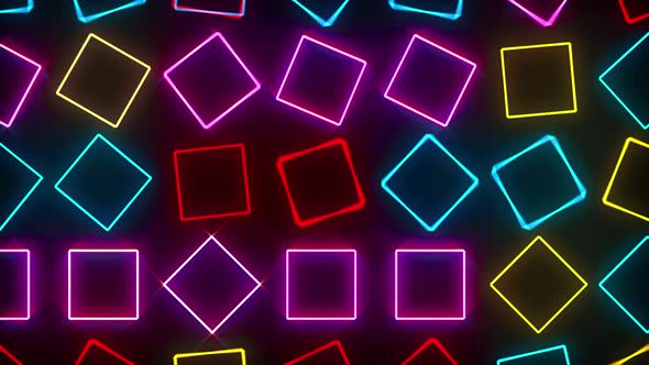 Neon Lights Rectangle 4K