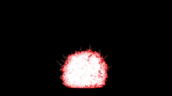 Red Explosion With Transparent Background 1080p 24fps