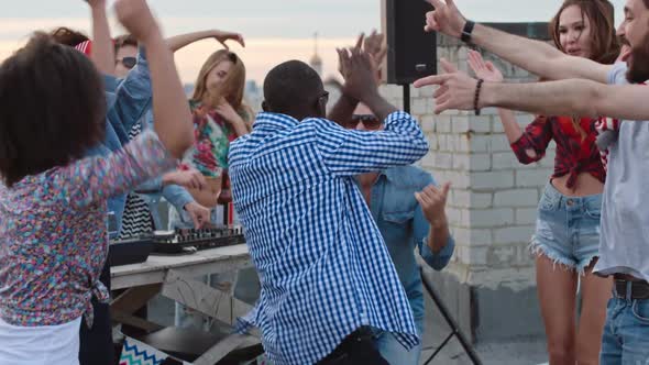 African American Guy Rocking Rooftop Day Party