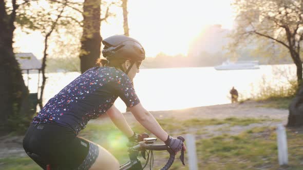 Cycling woman