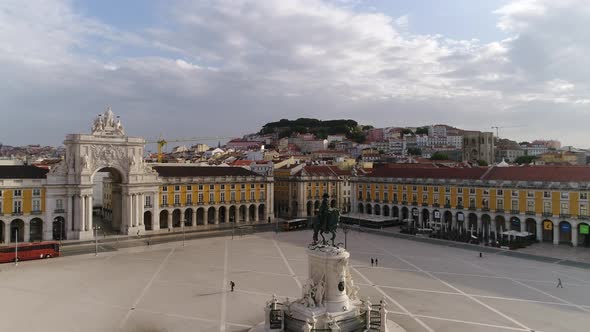 Equestrian statue of Dom José King of Portugal in Lisbon Commerce Square