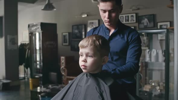 Little Client in Barbershop