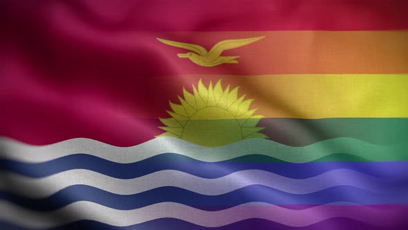 LGBT Kiribati Flag Loop Background 4K