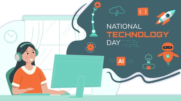 National Technology Day Animation Scene 02