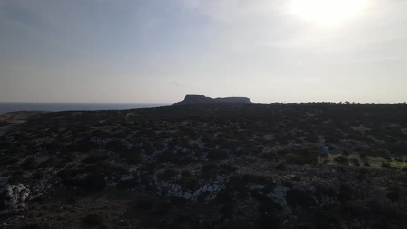 Mountains and sea at sunset. Aerial photography of a beautiful and mesmerizing view!