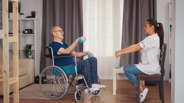 Medical Worker with Old Patient