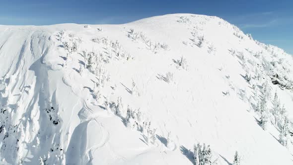 Snow capped mountain during winter 