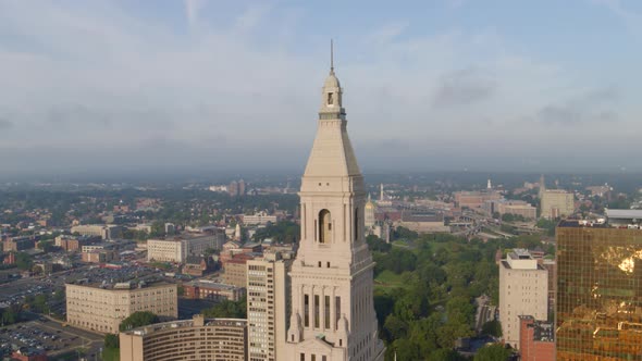 Travelers Tower and Commercial buildings in Hartford