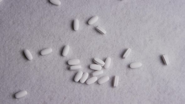 Rotating stock footage shot of vitamins and pills - VITAMINS 0047