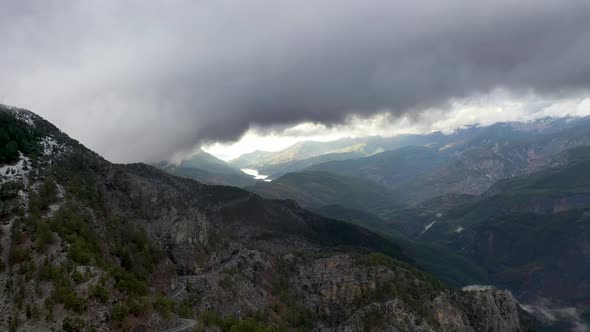 Rain in the Mountains Aerial View 4 K