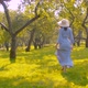 Woman Walking Barefoot on The Grass - VideoHive Item for Sale