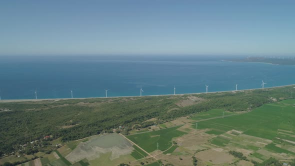 Solar Farm Windmills