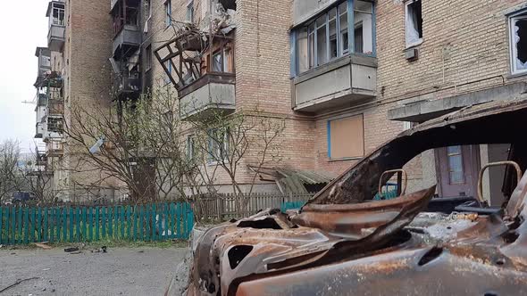 War in Ukraine Attack of Russian Troops on Peaceful Cities of Ukraine