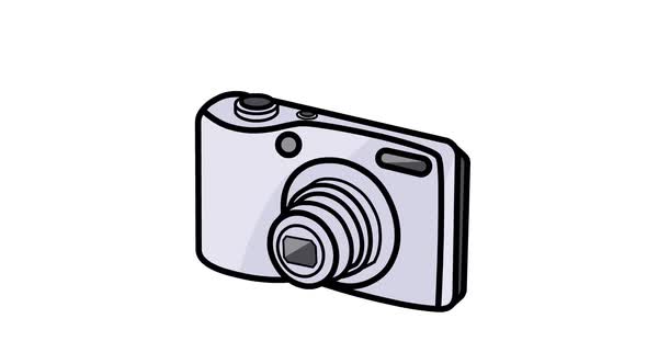 Cameras Sketch And 2d Animated, photographic