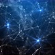 Diving in a blue abstract network connections field - VideoHive Item for Sale