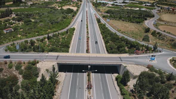 Bridge Road Junction in Countryside