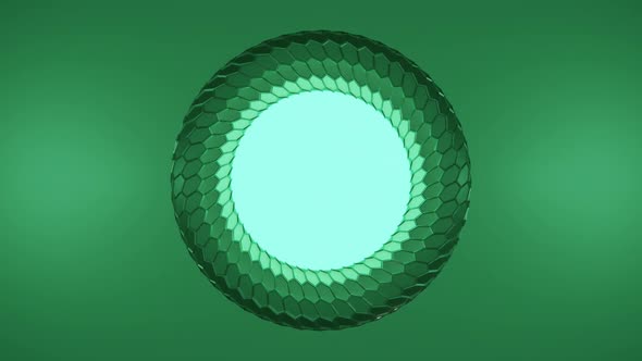 Green Abstract Background Woth Rotating Elements
