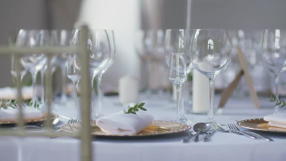 Decorated Table for Wedding Dinner