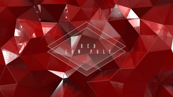 Red Low Poly Wi̇th Glass