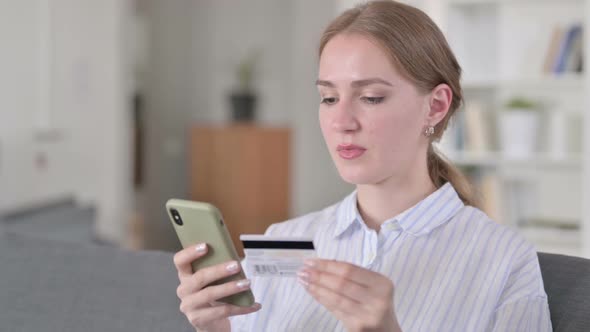 Portrait of Young Woman Having Online Payment Loss on Smartphone