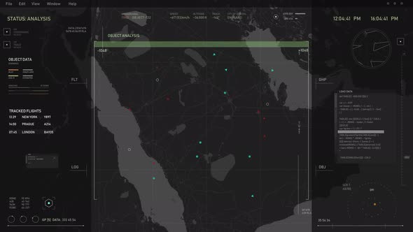International Flight Detection System Tracks A Plane On A Global Digital Map alt