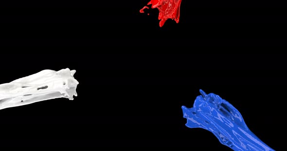 The Red, White, and Blue Fluids Collide and Mix