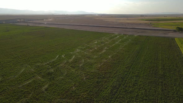 Field Irrigation System Aerial View