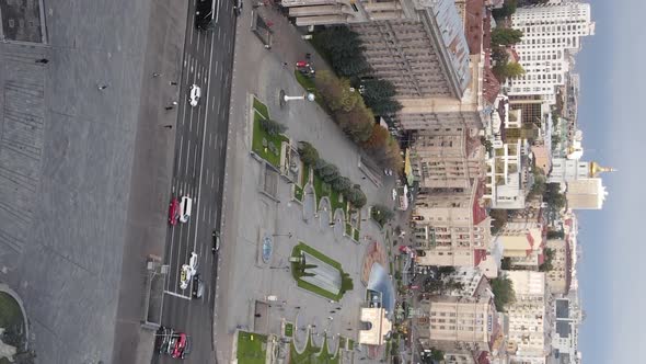 Vertical Video Kyiv Ukraine Independence Square Maidan