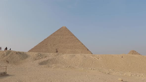 Khufu Pyramid Located In The Giza Plateau In Egypt With Slow Pan Right