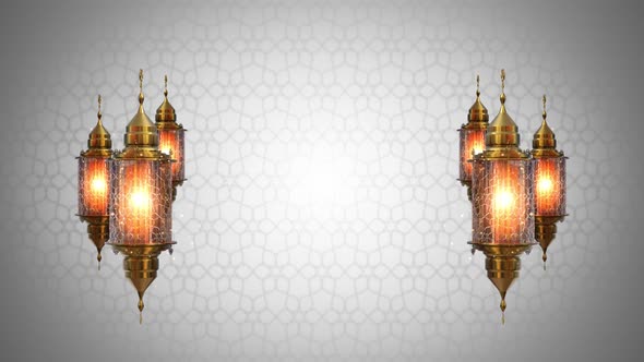 Arabic Golden Ramadan Lantern 4