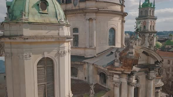 Aerial City Lviv Ukraine