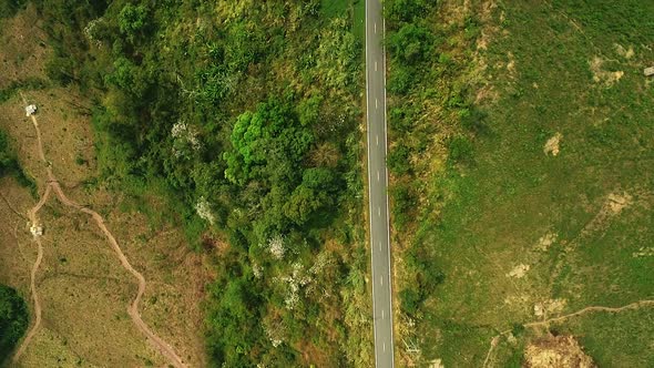 Aerial View of Mountain Road 03