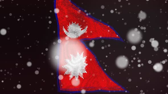 Nepalese Flag Particle Animation