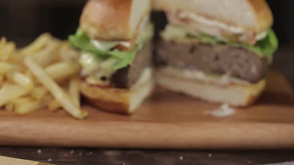 Lamb Cheese Burger Sliced Display  - Slider -  Moving Towards