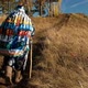 An Old Shaman with a Cane in His Hand Climbs the Mountain - VideoHive Item for Sale