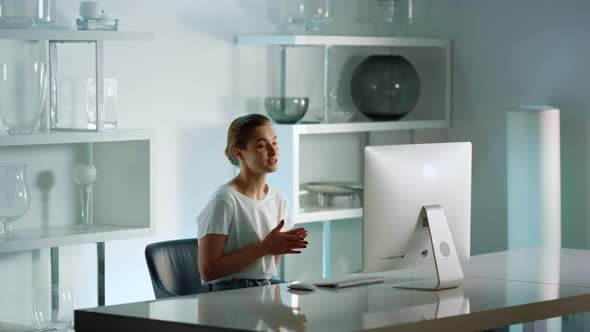 HR Manager Talking Online on Video Chat