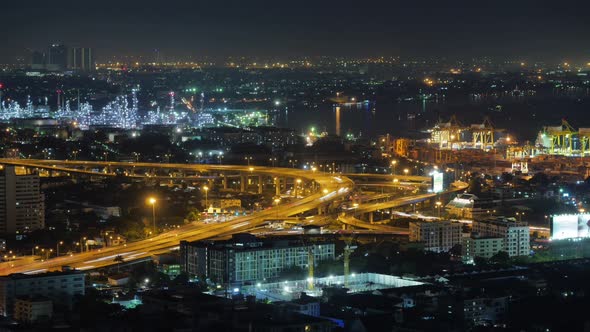 Time lapse view of Bangkok city.