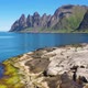 Popular travel destination and Rock Davil’s Jaw in the sunny summer day, Norway,island Senja - VideoHive Item for Sale