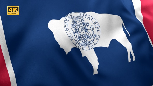 Wyoming State Flag - 4K