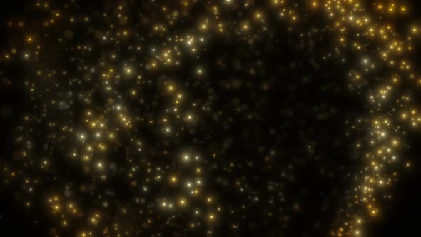 Golden Particles Background