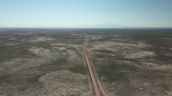 Vast Plains And Road Aerial View