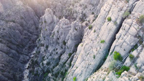 Huge Spectacular Rocks Epic Aerial Drone Flight Over Famous Mountains Valley Huge Stone Structures