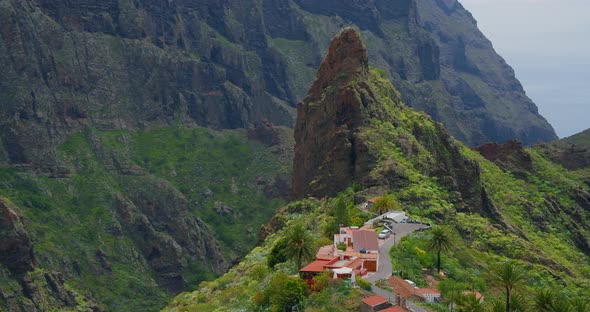 Mountain Village in Masca Canyon on Tenerife Canarias Spain