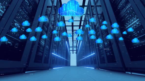 Artificial Intelligence Cloud Computing Big Data Server Room Information Storage Center