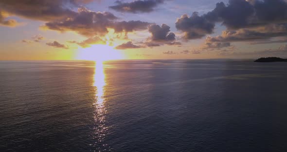 Island Of Guadeloupe At Sunset